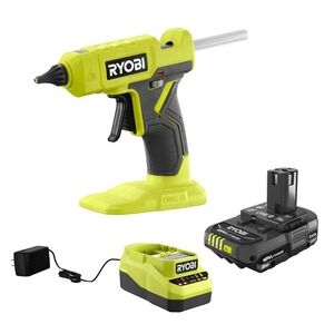 NWT RYOBI ONE+ 18V Cordless Glue Gun Kit with 2.0 Ah Battery and Charger